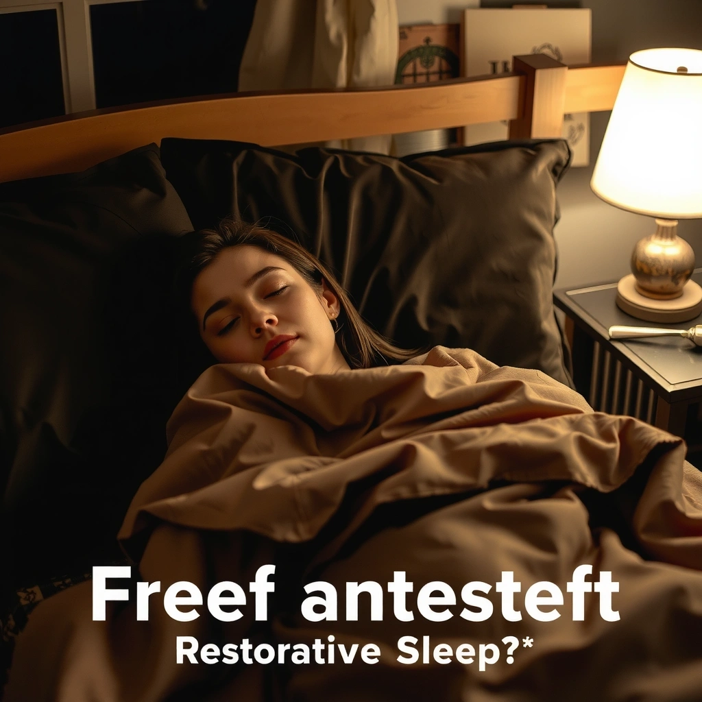 Personne dormant paisiblement dans un lit confortable, symbolisant un sommeil réparateur